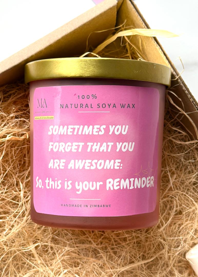 Hand poured soy scented candle gift